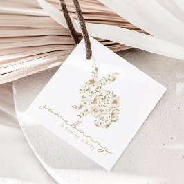 ソメイバニー春イースターフローラベビーシャワー フェイバータグ