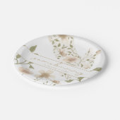 ソメイバニー春イースターフローラベビーシャワー ペーパープレート (アングル)