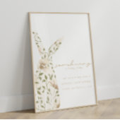 ソメイバニー春イースターフローラベビーシャワー ポスター