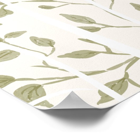 ソメイバニー春イースターフローラベビーシャワー ポスター (角)