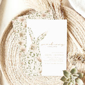 ソメイバニー春イースターフローラベビーシャワー 招待状