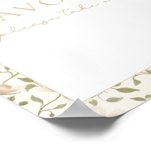 ソメイバニー春イースターフローラ好意サイン ポスター (角)