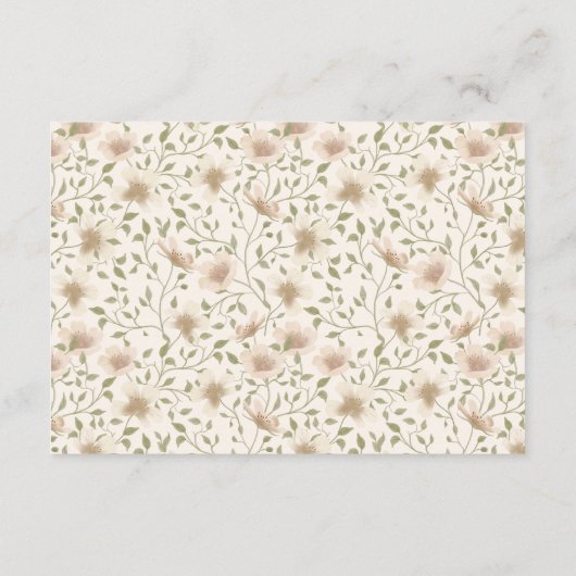 ソメイバニー春フローラエレガントベビーシャワー アドバイスカード (裏面)