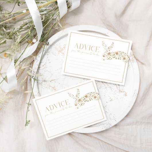 ソメイバニー春フローラエレガントベビーシャワー アドバイスカード