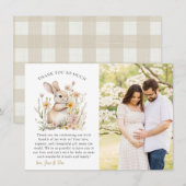 ソメイバニー特別ワイルドフラワーズ春ベビーシャワー サンキューカード (正面/裏面)