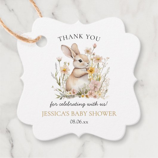 ソメイバニー特別ワイルドフラワーズ春ベビーシャワー フェイバータグ (正面)