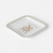 ソメイバニー特別ワイルドフラワーズ春ベビーシャワー ペーパープレート (傾斜あり)