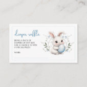 ソメイバニー甘い復活祭の赤ちゃんシャワーオムツラッフル エンクロージャーカード (正面)