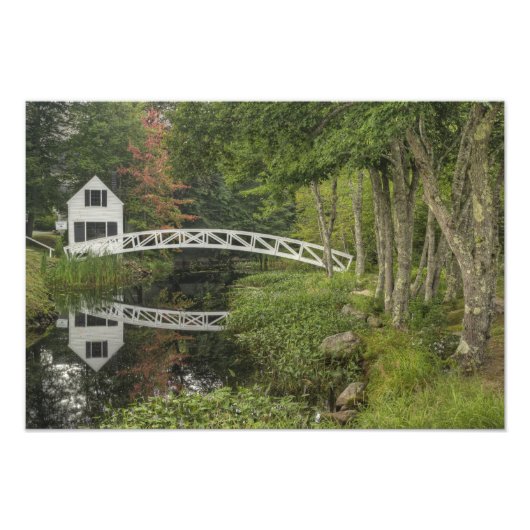 ソメスヴィルの白い歩道橋、Mount Desert フォトプリント (正面)