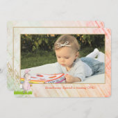 ソメバニーフォト誕生日招待状 招待状 (正面/裏面)