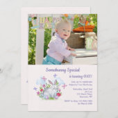 ソメバニー特別写真イースター誕生日招待状 招待状 (正面/裏面)