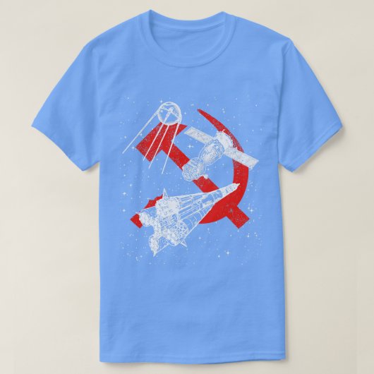 ソユーズロケットソユーズ宇宙船スプートニク衛星1 Tシャツ (デザイン正面)