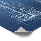 ソユーズ宇宙船の青写真 ポスター (角)