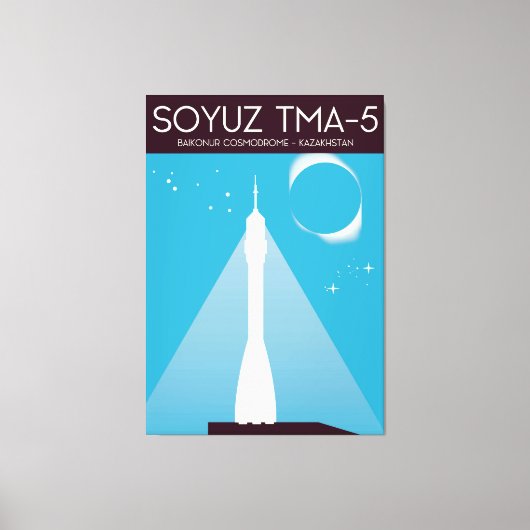 ソユーズTMA-5宇宙アート キャンバスプリント (正面)