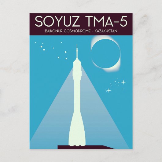 ソユーズTMA-5 スペースアート ポストカード (正面)