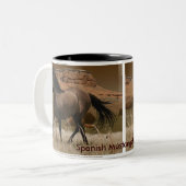 ソライアスペインのムスタン馬の恋人の飲みマグ ツートーンマグカップ (正面左)