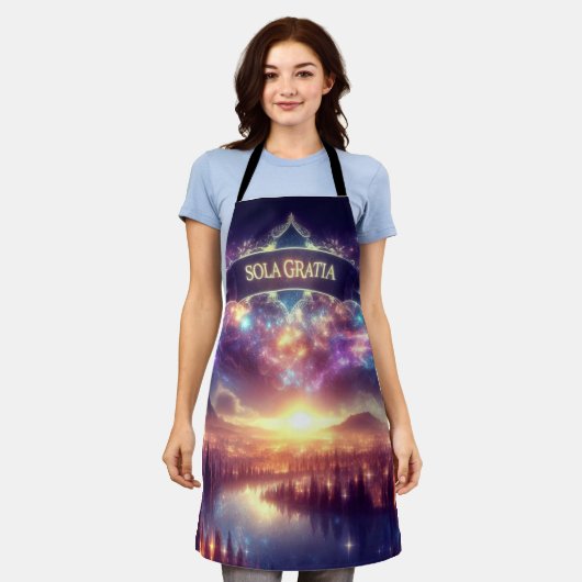 ソラグラシアの恵み単独クリスチャン改宗ソラス エプロン (着用した状態)