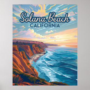 ソラナビーチカリフォルニアヴィンテージ ポスター