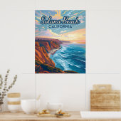 ソラナビーチカリフォルニアヴィンテージ ポスター (キッチン)
