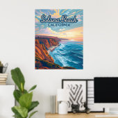 ソラナビーチカリフォルニアヴィンテージ ポスター (ホームオフィス)