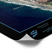 ソラナビーチ，カリフォルニア衛星ポスタープリント ポスター (角)