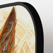 ソラプンク赤と白ウルフ ピックルボールラケット (左詳細)