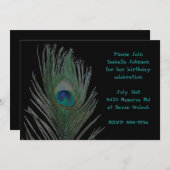 ソラライズドピーコック誕生日 招待状 (正面/裏面)