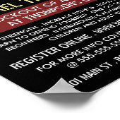 ソラリゼーションボクシング手袋、ボクシングクラス広告 ポスター (角)