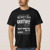 ソラ・スクリプトゥラ・プロテスタント改革5ソラス Tシャツ (正面)