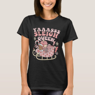 ソリの女王とソリ娘のマッチング クリスマスパーティー Tシャツ