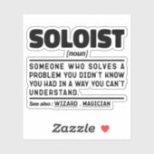 ソリスト名詞定義ソングスタークールユーモア引用文 シール (シート)