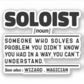 ソリスト名詞定義ソングスタークールユーモア引用文 シール (正面)