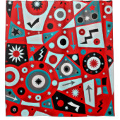 ソリダス赤い銀河シャワーカーテン シャワーカーテン (正面)