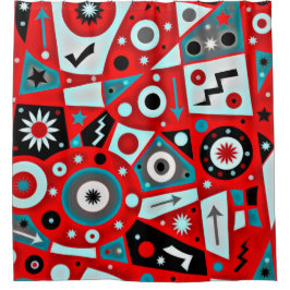 ソリダス赤い銀河シャワーカーテン シャワーカーテン