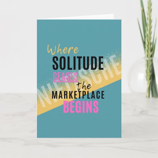 ソリチュードイントロスペクション内向型ニーチェ引用文 カード (正面)