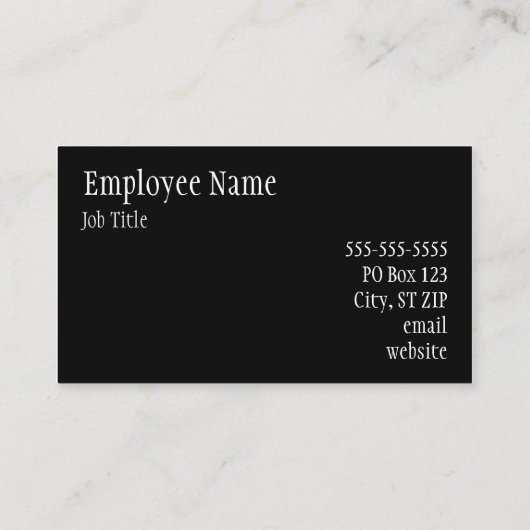 ソリッドブラック 名刺 (裏面)