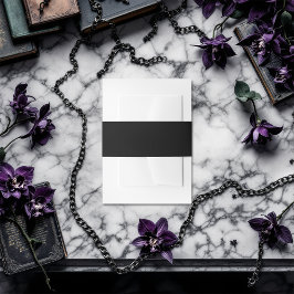 ソリッドブラック 招待状ベリーバンド