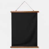 ソリッドブラック 26"x36" 縦型 吊り下げ型タペストリー (正面)