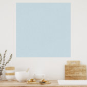 ソリッドライトベビー無地のブルーカラー背景壁 ポスター (キッチン)