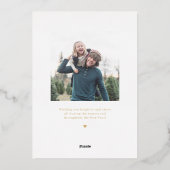 ソリッド クリーン コラージュ ホイル クリスマス フォト カード (裏面)