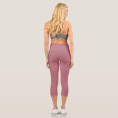 ソリッド ローズゴールド カラー カプリ レギンス (裏面)