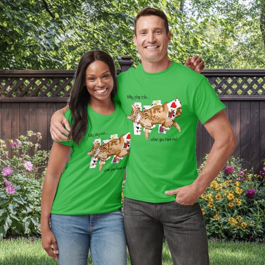 ソリティアゲームカードキャット Tシャツ