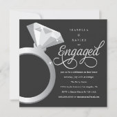 ソリテール | カスタム婚約パーティ招待状 招待状 (正面)