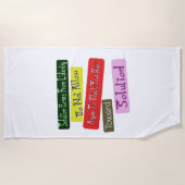 ソリューションに向けて愛された人間関係を取る！買 ビーチタオル (正面)