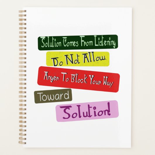 ソリューションに向けて愛された人間関係を取る！買 プランナー手帳 (正面)