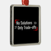 ソリューションのみのトレードオフなし メタルオーナメント (右)