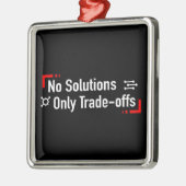 ソリューションのみのトレードオフなし メタルオーナメント (左)