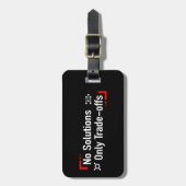 ソリューションのみのトレードオフなし ラゲッジタグ (正面縦)