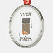 ソリューションの化学おもしろいGagの一部ではない メタルオーナメント (左)