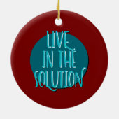 ソリューションの回復スローガンの中に生きる セラミックオーナメント (裏面)